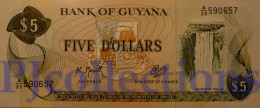 GUYANA 5 DOLLARS 1992 PICK 22f UNC - Guyana