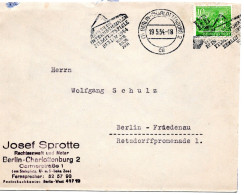 69738 - Berlin - 1954 - 10Pfg Bauten I EF A OrtsBf BERLIN - ... BESUCHEN SIE DIE INTERNATIONALEN FILMFESTSPIELE ... - Film