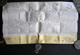 Pope Innocent XII Bull On Parchment With Lead Seal Dated 1698 - Manuscrits