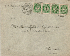 NORWAY 1898  LETTER SENT FROM KRISTIANIA TO CHEMNITZ - Briefe U. Dokumente