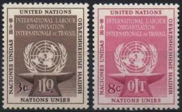 ONU UNO NEW YORK ** MNH Poste  27 Et 28  Organisation Travail Labour OIT ILO - Ungebraucht