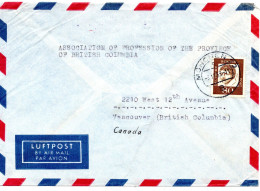 69745 - Bund - 1963 - 80Pfg Kleist EF A LpBf MUENCHEN -> Vancouver, BC (Canada) - Lettres & Documents