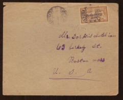 Syrie N°69 Seul Sur Lettre , Cachet 1922 , Pour Boston USA - Cartas & Documentos