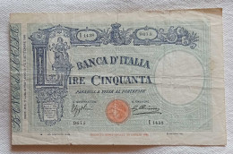 Banca D'Italia Lire 50 D.M. 17/07/1933 Azzolini/Cima Con Matrice R - 50 Liras