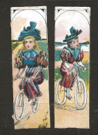 Découpis Gaufrée Enfants Faisant Du Velo Année 1900 - Kinderen