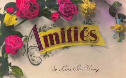 FANTAISIES - Amitiés - Fleurs -  Colorisé  - Carte Postale Ancienne - Otros & Sin Clasificación