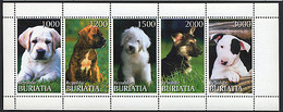 BOURIATIE BURIATIA 1997, CHIENS / DOGS, 5 Valeurs En Feuillet, Neufs / Mint. R1026 - Vignettes De Fantaisie