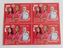 Football Féminin 2023  -  Journée De La Femme - Bloc De 4 - Unused Stamps