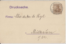 1907 - CP ENTIER PRIVEE ! GERMANIA De DRESDEN => MULHOUSE - Cartes Postales