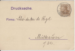 1907 - CP ENTIER PRIVEE ! GERMANIA De DRESDEN => MULHOUSE - Tarjetas