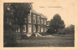 BELGIQUE - Ligney - L'école Apostolique - Animé - Carte Postale Ancienne - Geer