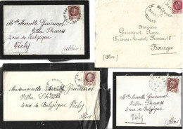 6 Enveloppes 1942.43 / 88 LA BRESSE / GUIENNOT / Timbre CERES / Oblitération La Bresse St Dié Granges Sur Vologne - 1945-47 Ceres De Mazelin