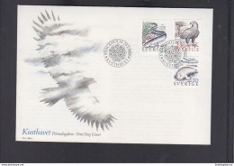 SWEDEN, FDC - EAGLE, FISHES, MAMMALS (008) - Aigles & Rapaces Diurnes