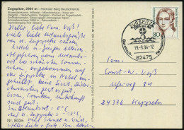 82475 ZUGSPITZE/ 2964m ü.NN/ Garmisch-Partenkirchen 1994 (19.9.) HWSt = Hauspostamt Zugspitze-Hotel (Gipfelkreuz) Glaskl - Unclassified