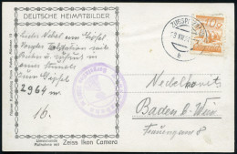 ÖSTERREICH 1928 (23.8.) 1K-Segment: ZUGSPITZBAHN/b = Hauspostamt Seilbahn-Station + Viol. HdN. , Klar Gest. S/w.-Foto-Ak - Ohne Zuordnung