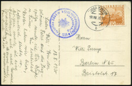 ÖSTERREICH 1928 (18,VIII.) 1K-Ssegment: ZUGSPITZBAHN/b = Hauspostamt österr. Zugspitzbahn + Viol. HdN: Zugspitze.. 2805  - Sin Clasificación