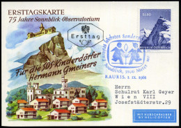 ÖSTERREICH 1961 (1.9.) Blauer SSt: RAURIS/Europas Höchstes Sonderpostamt/Sonnblick, 3106 M (SOS-Kinderdorf-Symbol) Auf H - Zonder Classificatie