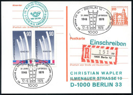 1000 BERLIN 12/ 30 JAHRE LUFTBRÜCKE.. 1978 (17.9.) SSt = Luftbrücken-Denkmal Auf Motiv-ähnl. Paar 90 Pf. Luftbrücken-Den - Autres & Non Classés