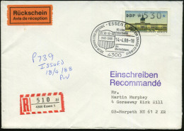 4300 ESSEN 1/ 40 Jahre/ Inkrafttreten/ Des/ Marshallplanes.. 1988 (14.4.) SSt = US-Wappen Auf EF 530 Pf. ATM Berlin Schl - Other & Unclassified