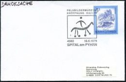 ÖSTERREICH 1979 (16.6.) SSt.: 4582 SPITAL Am PYHRN/FELDBILDERMUSEUM.. = Prähistor. Felszeichnung Reiter, Klar Gest. Ausl - Prehistoria