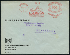 HAMBURG/ 1/ HAPAG/ MITTELMEERREISEN 1932/ VERGNÜGUNGSDAMPFER "OCEANA".. 1932 (2.1.) Seltener AFS = Sphinx U. 3 Pyramiden - Egyptology