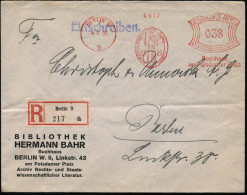 BERLIN W/ 9/ H B../ Buchhaus/ Am Potsdamer Platz 1933 (4.3.) AFS Francotyp 038 Pf. =  J U S T I T I A  Mit Verbundenen A - Mythologie