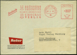 6 FRANKFURT AM MAIN 16/ BRÖNNERS/ DRUCKEREI/ INH.BREIDENSTEIN.. 1962 (25.8.) AFS = Janus-Kopf (= Römischer Gott Der Zuku - Mythology