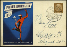 LEIPZIG C1/ Tag Der Briefmarke/ RdPh/ WHW 1939 (8.1.) SSt Auf Sonder-P 3 Pf. Hindenbg. , Braun: Tag Der Briefmarke = Mer - Mythology