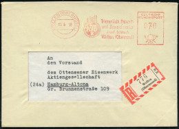 WELLEN (OBERMOSEL)/ Trierer Kalk-,Dolomit-/ U.Zementwerke/ J.Schnuch.. 1954 (13.5.) AFS = Porta Nigra (rs. Motivgl. Abs. - Archaeology