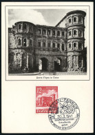 DEUTSCHES REICH 1941 (30.3.) 12 + 6 Pf. WHW = Porta Nigra (Trier) + Passender SSt.: BERLIN-PANKOW/7. WHW-REICHS-STRASSEN - Archéologie