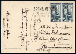 ITALIEN 1952 (20.4.) MWSt.: VERONA/ARENA VERONA../XXX STAGIONE MUSICA = Musik-Festspiele Im Röm. Amphi-Theater , S/w.-Fo - Archéologie