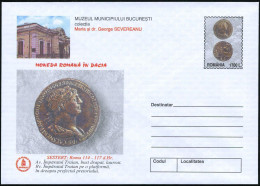 RUMÄNIEN 2000 Sonder-U 1700 L. "Römische Münzen" Kompl. Serie = 5 Verschiedene Münzen (+ Museum) Ungebr., 5 Belege  (Mi. - Archäologie