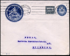 DÄNEMARK 1921 (22.12.) PU 20 Öre, Krone/Ziffer, Blau:  ..MASKINFABRIK JENSEN & OLSEN../ TELEGRAMADR. "THOR" (Sternbild,  - Archéologie