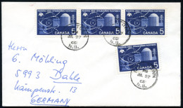 CANADA 1966 (27.7.) 5 C. "Friedliche Nutzung Der Nuklear-Energie", Reine Mef: 4 Stück = Kernkraftwerk Douglas Point , Kl - Atome