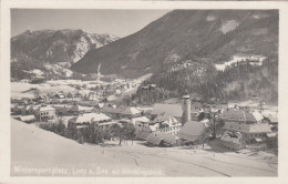 D4577) Wintersportplatz LUNZ Am SEE Mit Scheiblingstein - Verschneite Häuser U. Kirche ALT - Lunz Am See