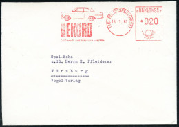 (16) RÜSSELSHEIM (HESS)/ REKORD/ Zeitbewußt U.klassisch-schön 1961 (16.1.) AFS = Opel "Rekord" , Klar Gest. (links Verkü - KFZ