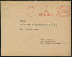 BERLIN W/ 9/ MITSUBISHI 1932 (2.7.) Seltene AFS-Type Francotyp = Firmen-Logo Des Automobil-Konzerns , Voraus-frankierter - Voitures