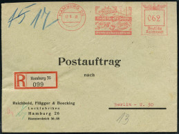 HAMBURG 26/ Lacke Für Alle Zwecke/ REICHHOLD,FLÜGGER & BOECKING 1938 (13.8.) AFS Francotyp 062 Pf. = Dreirad-Klein-LKW,  - Trucks