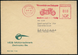 ZSCHOPAU/ Motorräder Aus Zschopau/ Modern U.zuverlässig 1962 (10.10.) AFS = Mototrrad "M Z" , Firmenbief Mit MZ-Logo (=  - Motorräder