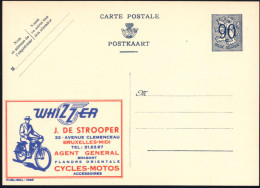 BELGIEN 1951 90 C. Reklame-P Löwe, Blau: WHIZZER..CYCLES-MOTOS = Mofa (u. Firmen-Logo) Ungebr. (Mi.P 273 I / 1086) - MOT - Motos