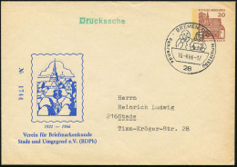 28 BREMEN OPD/ Fahrende Postschule 1966 (10.8.) Seltener SSt = 2 Kinder Mit Telefon U. Brief Auf PU 20 Pf. Lorsch: Verei - Voitures