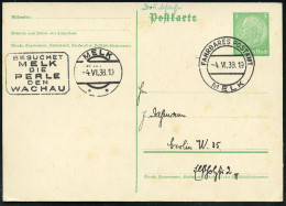 MELK/  FAHRBARES POSTAMT 1938 (4.6.) Seltener 2K-Steg = Festwoche "Deutscher Frühling In Der Wachau" Nach Dem "Anschluß" - Coches