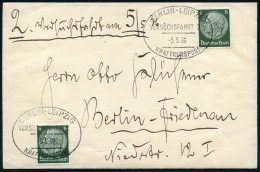 BERLIN-LEIPZIG/ VERSUCHSFAHRT 2/ KRAFTKURSPOST 1936 (5.5.) Seltener Oval-St. 2x + Hs. Zusatz "2. Versuchsfahrt" , Klar G - Voitures