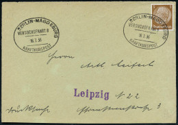 BERLIN-MAGDEBURG/ VERSUCHSFAHRT 8/ KRAFTKURSPOST 1936 (16.7.) Oval-Steg Klar Auf Bedarfs-Vorderseite + Kopie Mercedes Kr - Voitures