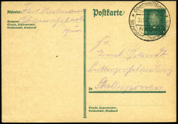 Oberweißbach/ THÜRINGERW./ Kraftpost/ Sitzendorf-Oberweißbach 1930 (30.10.) Seltener HWSt Klar Auf Inl.-P. 8 Pf. Ebert,  - Cars