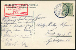 FELDBERG/ (SCHWARZWALD)/ ** 1905 (20.5.) 1K-Segment = Hotelpostamt + Roter Abs.-Ra.4: Hotel Feldberger Hof/Feldberg 1500 - Autres