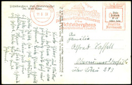 OBERWIESENTHAL (SACHS)/ Der Ideale Höhenluftkurort/ 1214m/ Fichtelberghaus.. 1939 (11.6.) AFS Francotyp = Hauspostamt Fi - Otros