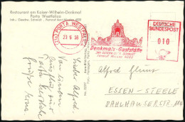 (21a) PORTA WESTFALICA/ Denkmals-Gaststätte/ JNH.GESCHW.SCHMIDT 1956 (23.6.) AFS Postalia = Kaiser Wilhelm I.-Denkmal =  - Other