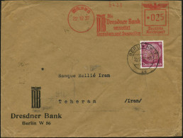 BERLIN W8/ DB/ Die/ Dresdner Bank/ Verwaltet/ Vermögen.. 1937 (22.12.) AFS Francotyp 025 Pf. Francotyp "Reichsadler" + 1 - Other