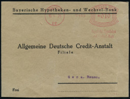 MÜNCHEN 1/ BP/ Bayerische Hypotheken/ U.Wechsel-Bank 1926 (10.4.) AFS Francotyp "Bogenrechteck" Urtype = 1. Reguläre, Zu - Other